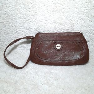 Stone Mountain Brown Leather Wristlet
